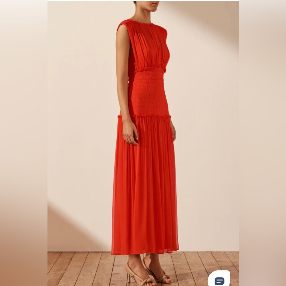 Shona Joy Red MIDI Dress